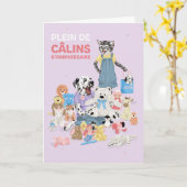 Carte Dotty Dog Jouet en peluche câlins Anniversaire (Fleur jaune)