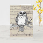 Carte Dotty the Owl 22 Greeting Card (Fleur jaune)