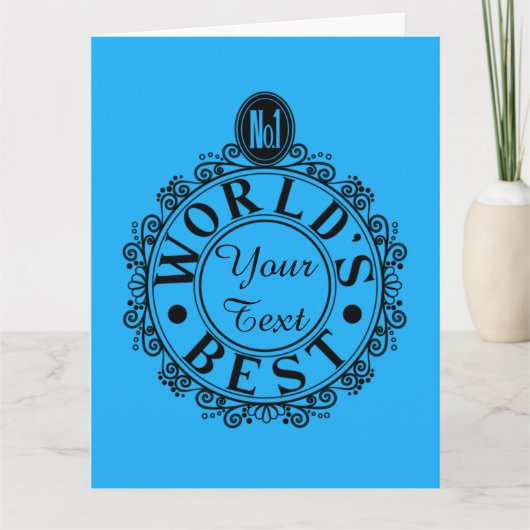 Carte Douane N°1 Meilleur du Monde . . (Votre Texte) Typ (Devant)