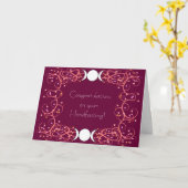 Carte Double 3 en 1 Lesbiennes Wiccan Mariage Félicats (Fleur jaune)