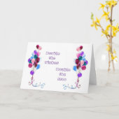 CARTE DOUBLE "AMOUR", "SOUHAITS" & "AMUSEMENT" À VOTRE A (Fleur jaune)