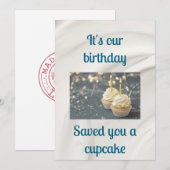 Carte double anniversaire (Devant / Derrière)