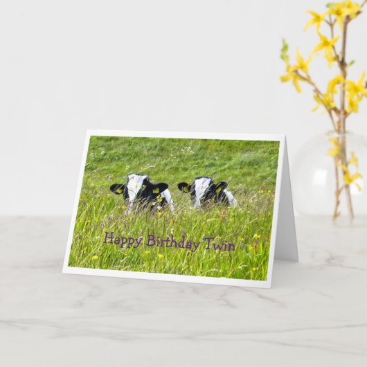 Carte double anniversaire (Fleur jaune)