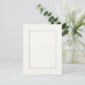 Carte Double Blanc Ombré Bordure sur Papier Blanc (Debout devant)