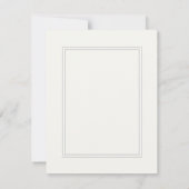 Carte Double Blanc Ombré Bordure sur Papier Blanc (Dos)