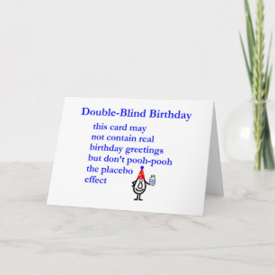 Carte Double-Blind Birthday - poème drôle de joyeux anni