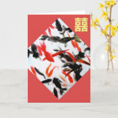 Carte Double Bonheur (Fleur jaune)