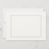 Carte Double bordure ombrée blanche sur papier blanc (Dos)