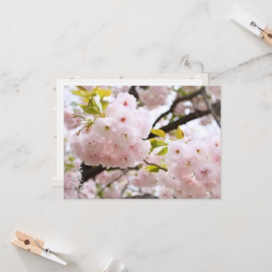 Carte Double Cherry Blossom: Oh-jochin (Devant/Arrière en situation)