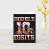 Carte Double chiffres 10 ans de glace Drip Football (Fleur jaune)