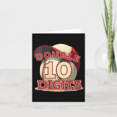 Carte Double chiffres femmes baseball Lover 10 ans Bo (Devant)