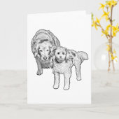 Carte Double Joie, Vœux Chaleureux (Fleur jaune)