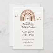 Carte Double la joie sous l'arc-en-ciel - Twin modifiabl (Devant)