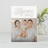 Carte double photo de vacances Moderne Joyeux Refl (Debout devant)