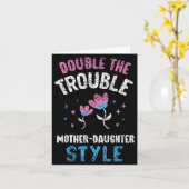 Carte Double problème style mère-fille mère (Fleur jaune)
