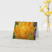 Carte Doubles pétales jaunes et oranges de tulipe (Fleur jaune)