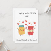 Carte Douce à jamais ensemble – Cute valentine (Devant/Arrière en situation)