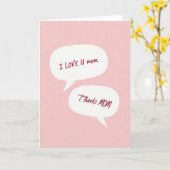 Carte Douce Amour Maman (Fleur jaune)