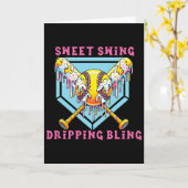 Carte Douce Balançoire Goutte Bling Softll Crème Glacée (Fleur jaune)