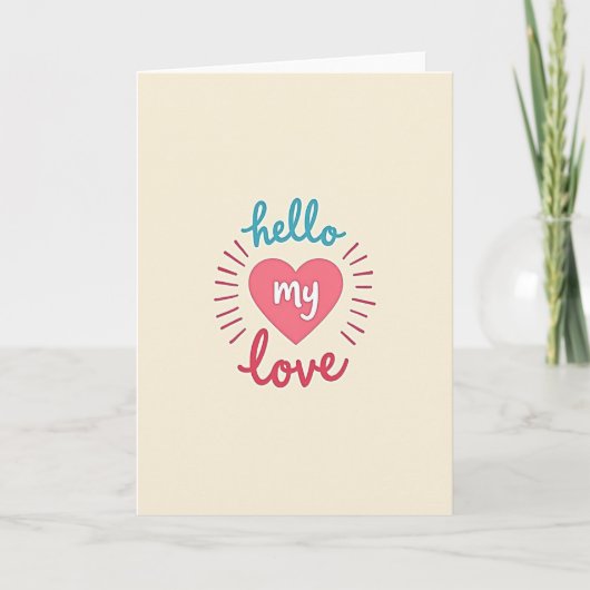 Carte Douce Bonjour Mon Amour (Devant)