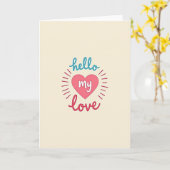 Carte Douce Bonjour Mon Amour (Fleur jaune)