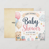 Carte Douce Célébration de Baby Shower (Devant / Derrière)