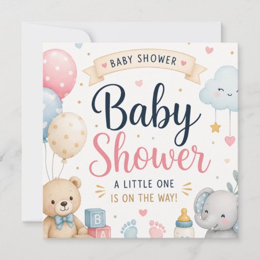 Carte Douce Célébration de Baby Shower (Devant)