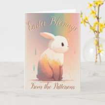 Douce coutume, Lapin arc-en-ciel mignon, Pâques pe