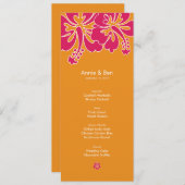 Carte douce de menu de mariage de ketmie (Devant / Derrière)