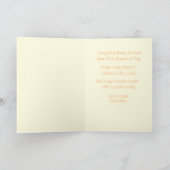 Carte Douce Fête de Naissance de Bébé Jaune Dessin Animé (Intérieur)