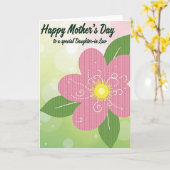 Carte Douce Fête des Mères Fleur Rose (Fleur jaune)