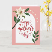 Carte Douce Fête des Mères Lily (Fleur jaune)