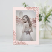 Carte Douce Fille de Seize Ans Tendance Dentelle Rose Go (Debout devant)