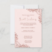 Carte Douce Fille de Seize Ans Tendance Dentelle Rose Go (Dos)