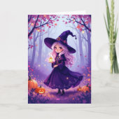 Carte Douce forêt fée halloween (Devant)
