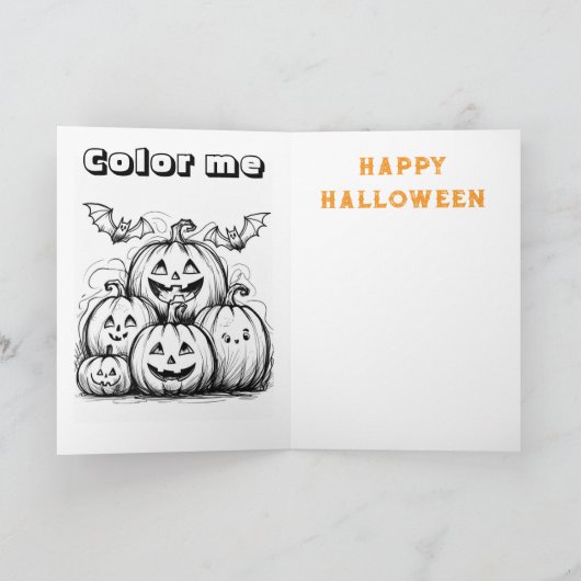 Carte Douce forêt fée halloween (Intérieur)
