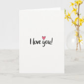 Carte douce je t'aime (Fleur jaune)
