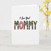 Carte Douce 'Je T'Aime Maman' (Fleur jaune)