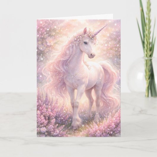 Carte Douce Licorne pastel Fantaisiste (Devant)