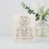 Carte Douce Mariage Floral Jaune pour Couples  (Debout devant)