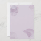 Carte Douce Mariée Florale Violet Script Lavis Fleurs (Dos)