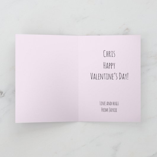 Carte Douce pour mes Valentines sucrées (Intérieur)