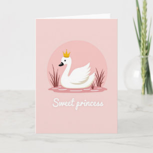 Carte Douce Princesse Cygne