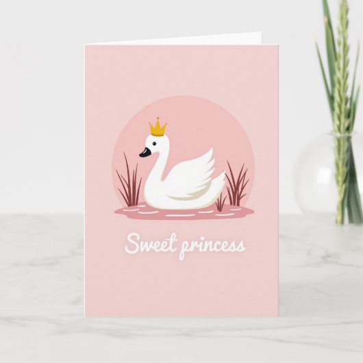 Carte Douce Princesse Cygne (Devant)