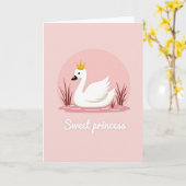 Carte Douce Princesse Cygne (Fleur jaune)