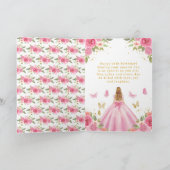Carte Douce Princesse Rose Blonde de 16 ans (Intérieur)