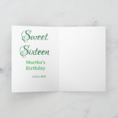 Carte Douce Seize nom date calligraphie boho rétro (Intérieur)