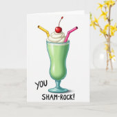 Carte douce Shamrock Shake (Fleur jaune)