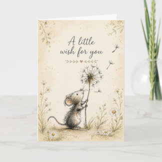 Carte Douce Souris Wish | En pensant à toi