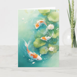 Carte Douce Symphonie de Carpes Koï